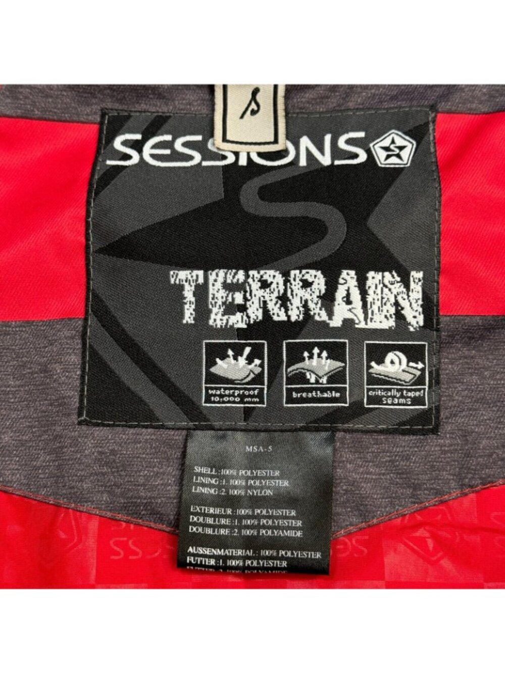 Sessions Terrain Snowboard Coat Womens Size S Recco Jane Heather Red Gray Stripe - Picture 8 of 16